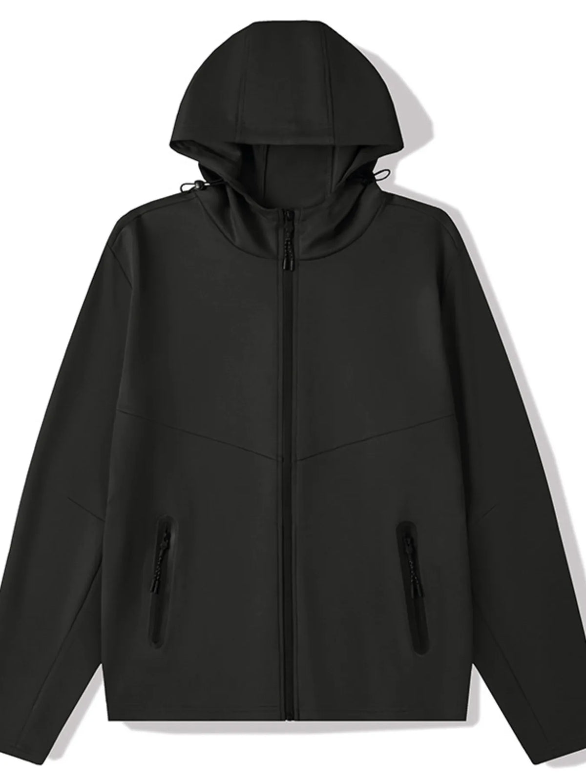 Men's Plus Size Zip Up Long Sleeve Hoodie - DCDesigns mens casual hoodie product view