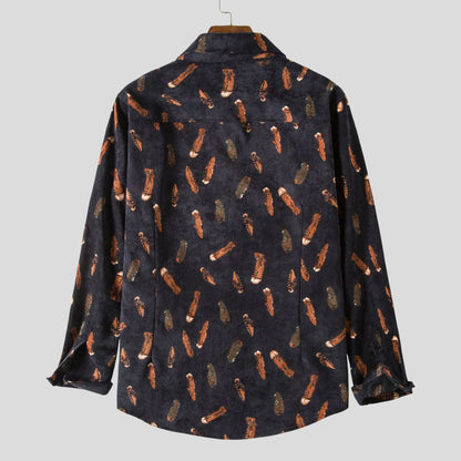 Men's Printed Casual Button-Up Shirt | DCDesigns