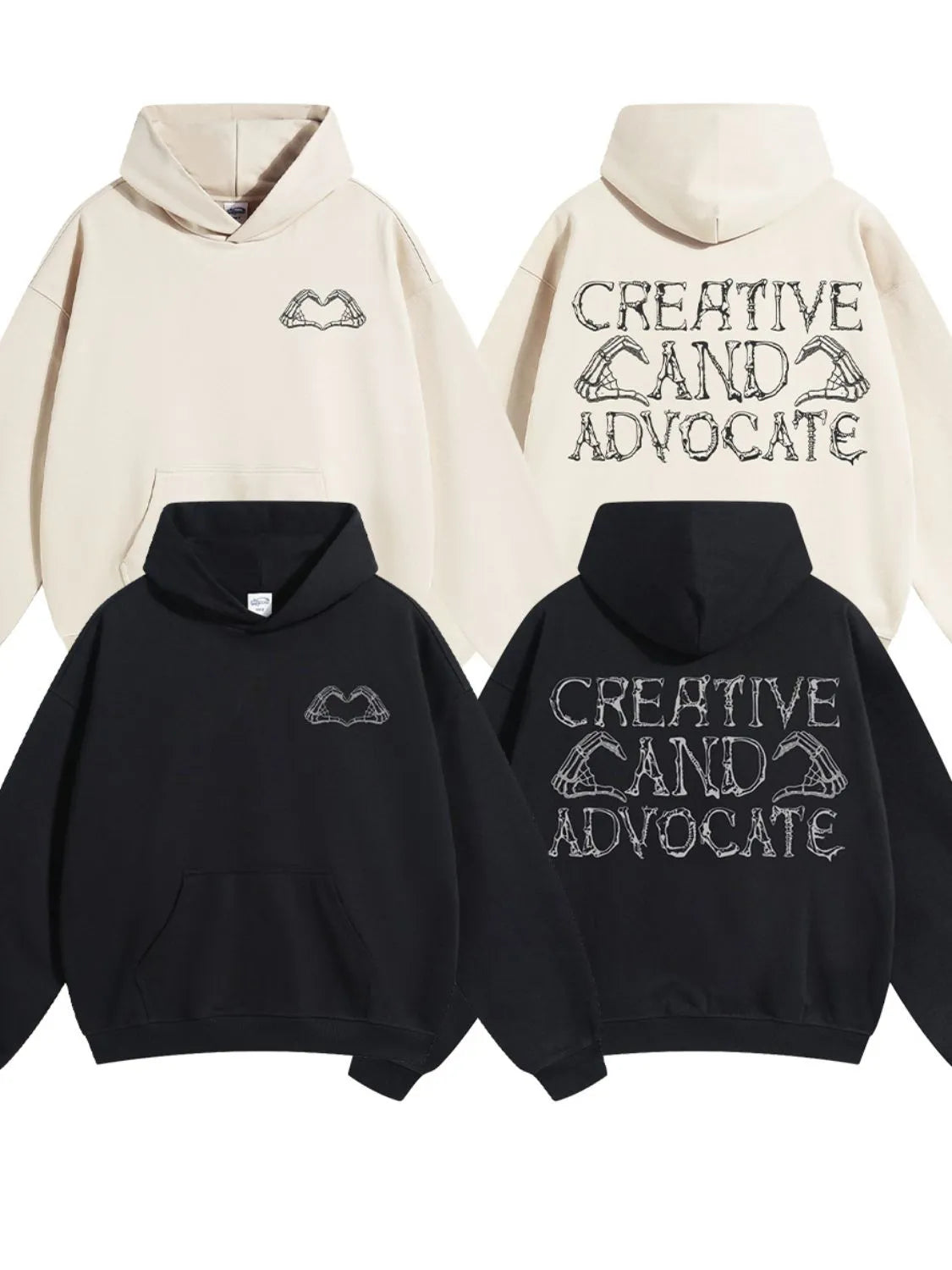 Men's Graphic Long Sleeve Hoodie - DCDesigns mens casual hoodie product view