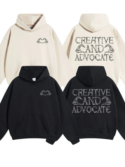 Men's Graphic Long Sleeve Hoodie - DCDesigns mens casual hoodie product view