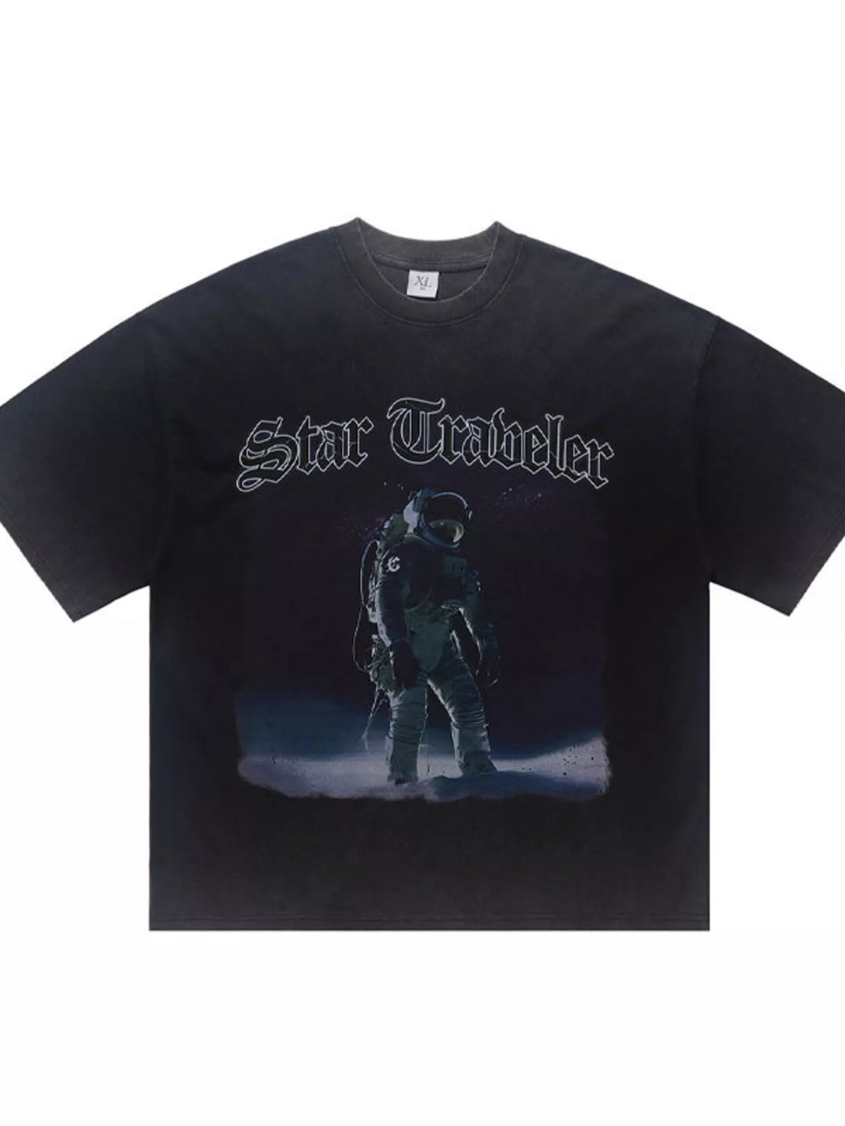 Men's Star Traveler Graphic Oversized T-Shirt – men's bold Y2K streetwear graphic tee, product image 3