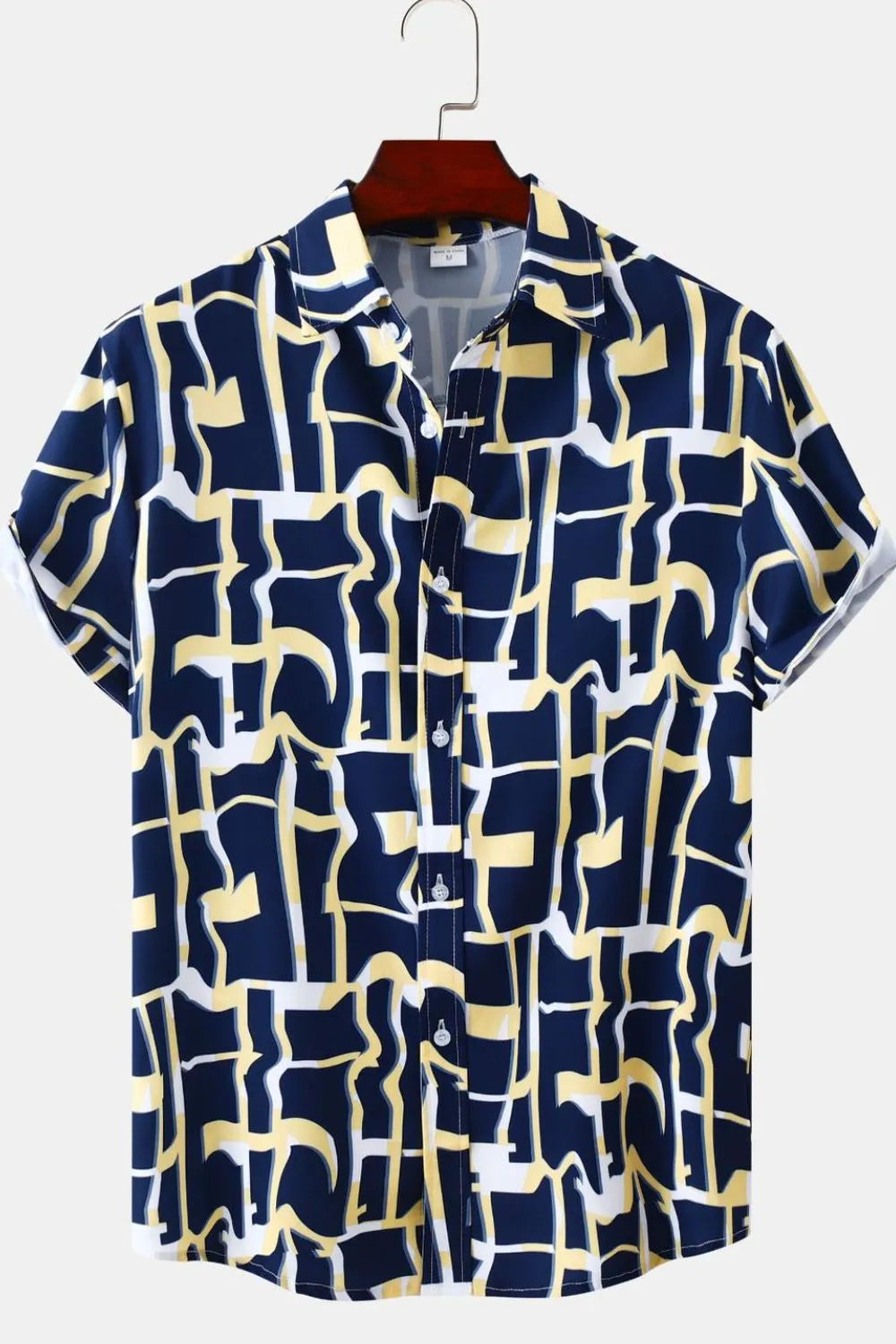 Men's Printed Short Sleeve Casual Shirt | DCDesigns