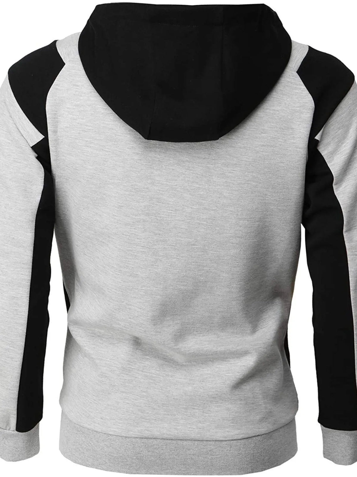 Men's Color Block Zip-Up Hoodie - DCDesigns mens casual hoodie product view