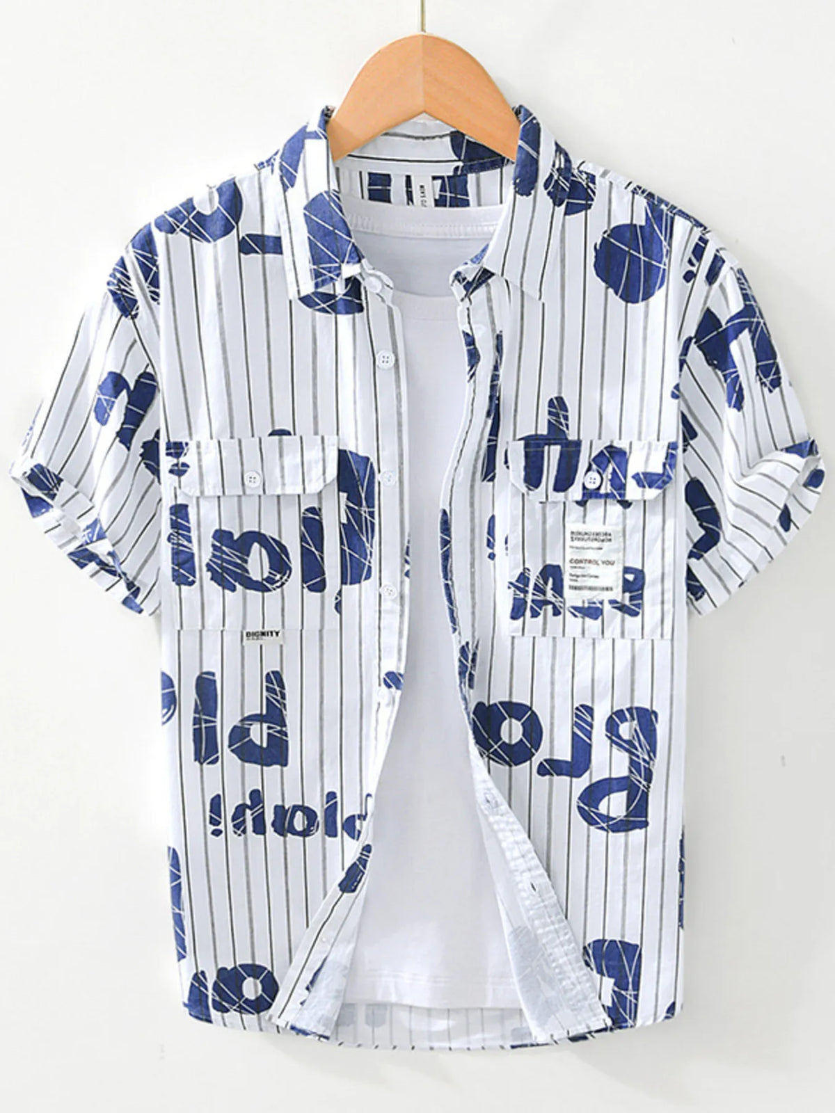 Men's Striped Button-Up Shirt | DCDesigns