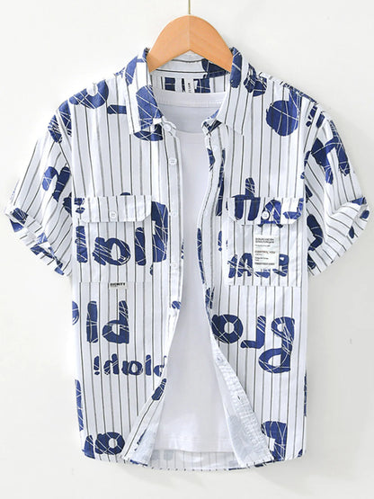 Men's Striped Button-Up Shirt | DCDesigns