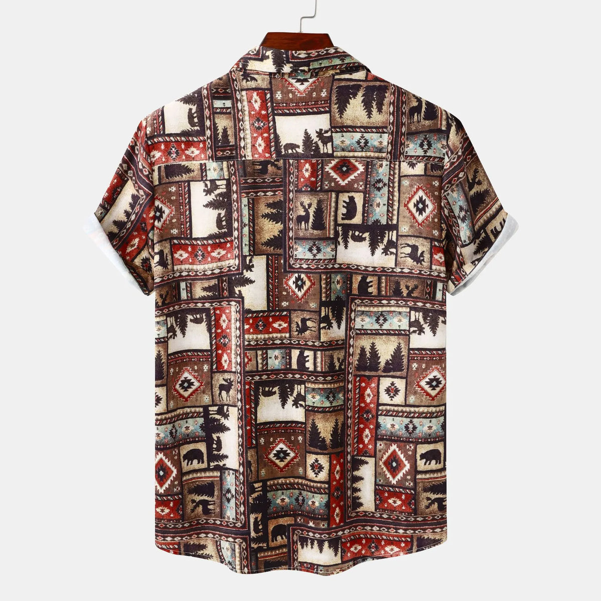 Men's Printed Short Sleeve Casual Shirt | DCDesigns