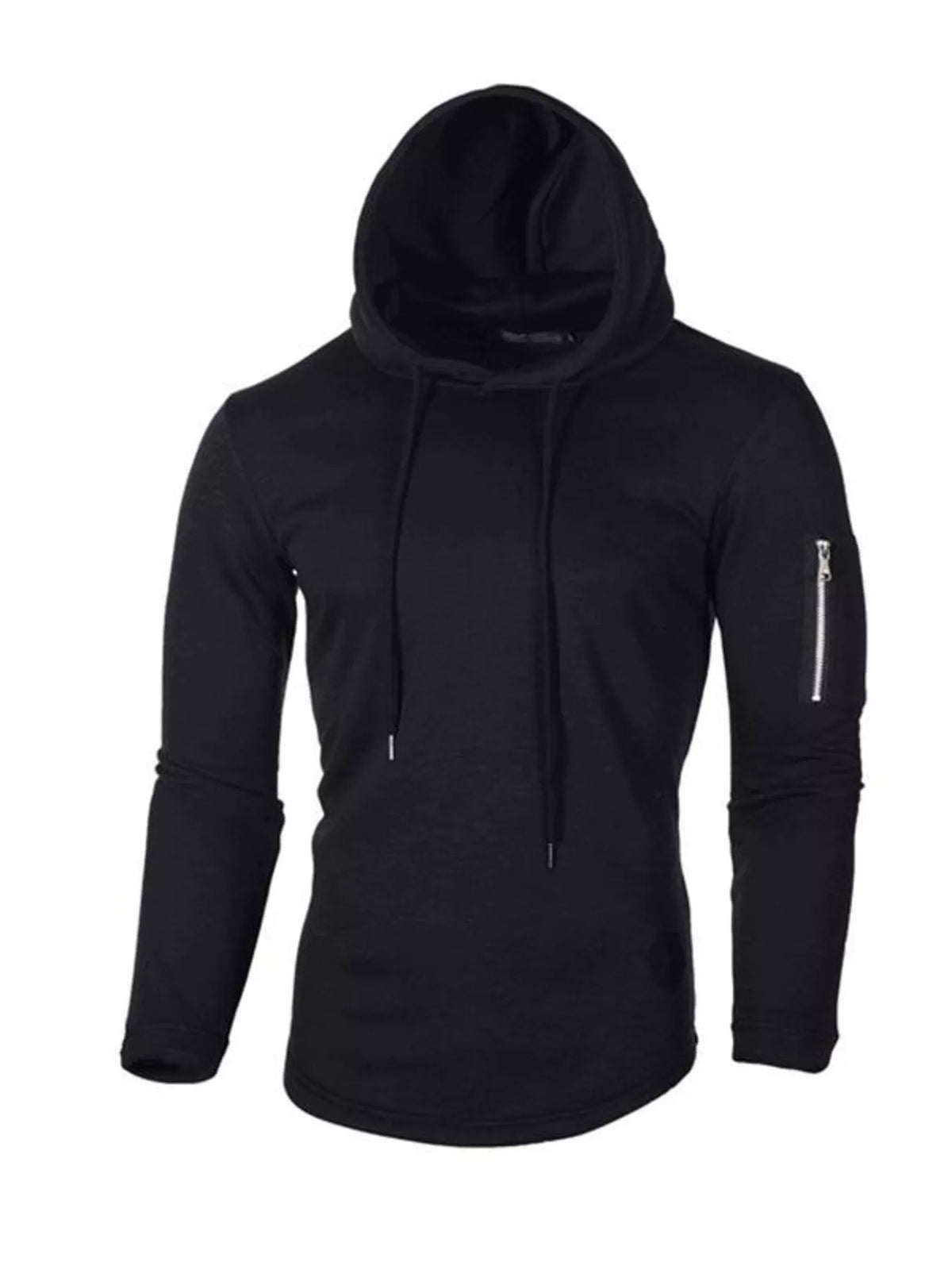 Men's Plus Size Casual Slim Fit Long Sleeve Hoodie - DCDesigns mens casual hoodie product view