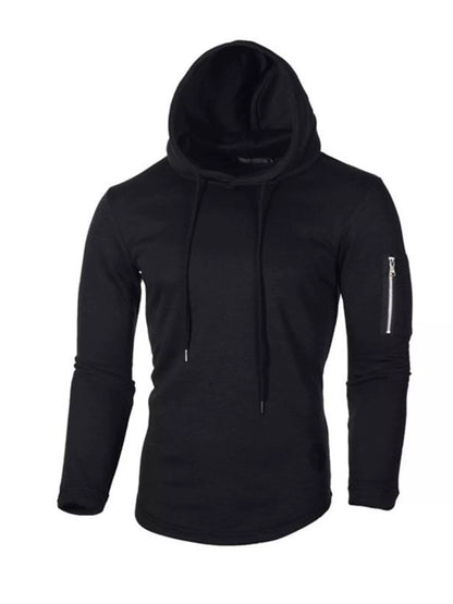 Men's Plus Size Casual Slim Fit Long Sleeve Hoodie - DCDesigns mens casual hoodie product view