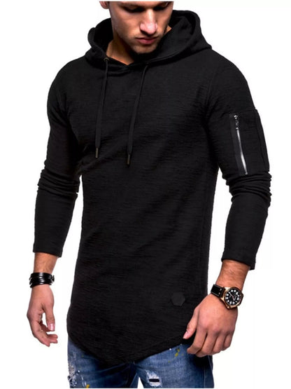 Men's Plus Size Casual Slim Fit Long Sleeve Hoodie - DCDesigns mens casual hoodie product view