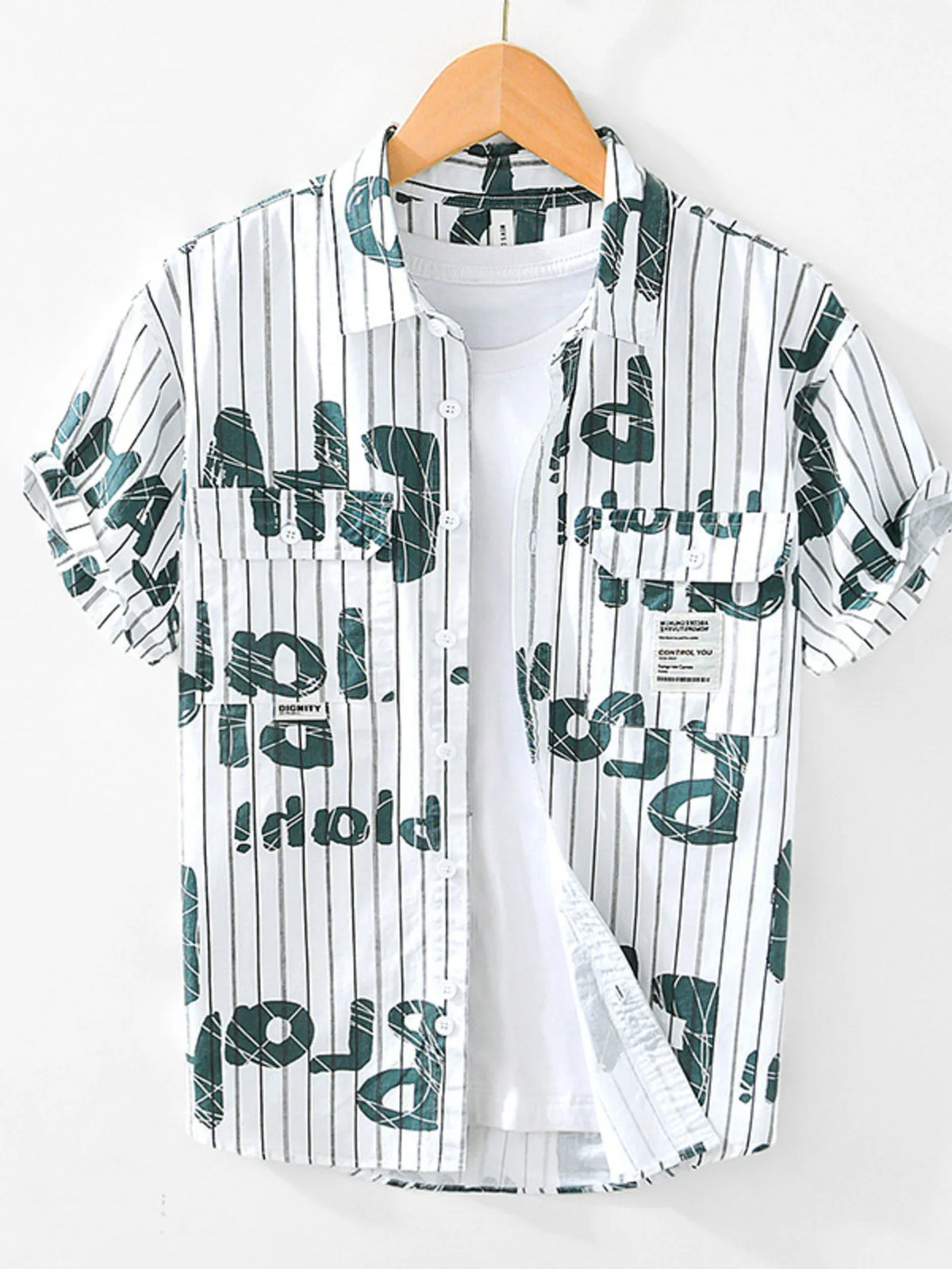 Men's Striped Button-Up Shirt | DCDesigns