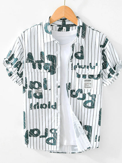 Men's Striped Button-Up Shirt | DCDesigns