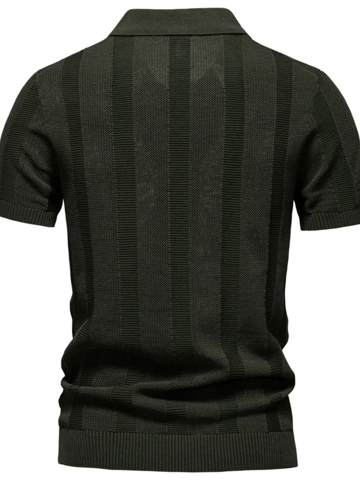 Men's Classic Short Sleeve Knit Polo Shirt - Army Green