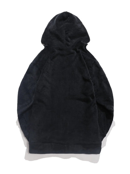 Men's Drawstring Long Sleeve Fleece Hoodie - DCDesigns mens casual hoodie product view