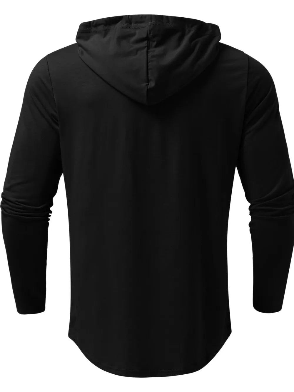 Men's Plus Size Drawstring Long Sleeve Hoodie - DCDesigns mens casual hoodie product view