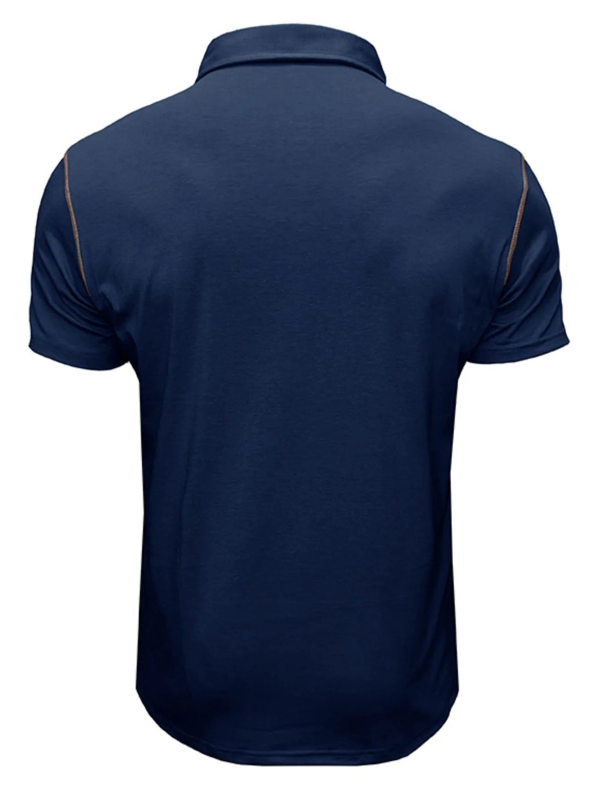 Men's Classic Polo Shirt with Contrast Stitching - Navy