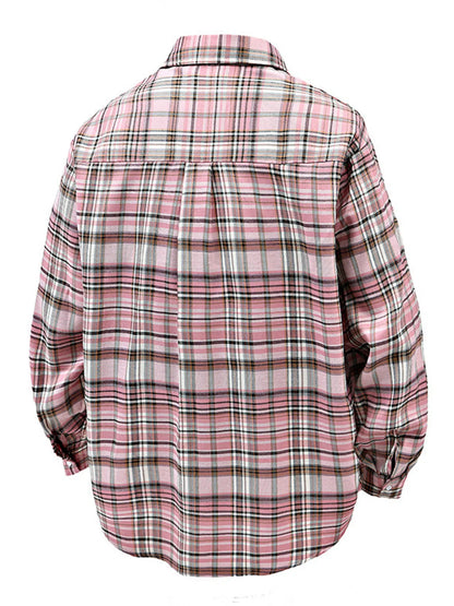 Men's Casual Plaid Long Sleeve Shirt | DCDesigns