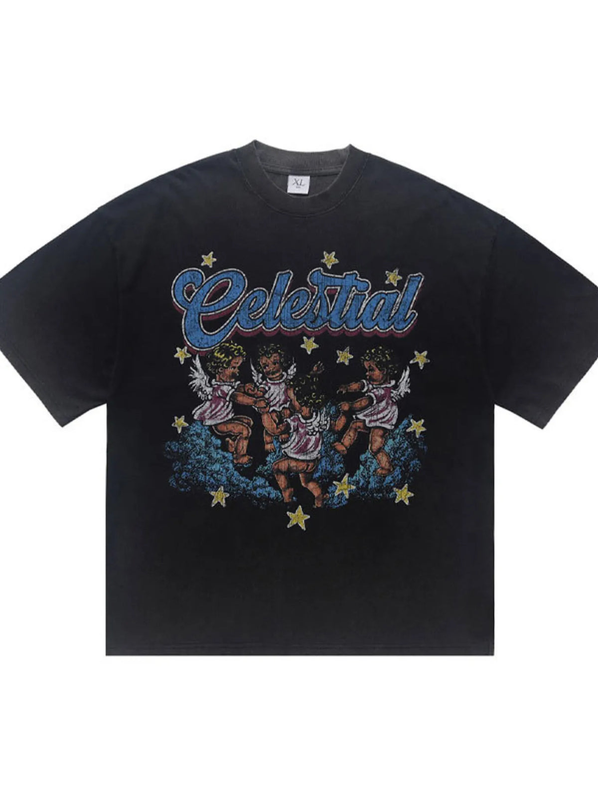 Men's oversized Men's Graphic Round Neck Half Sleeve T-Shirt – men's bold Y2K streetwear graphic tee, product image 5