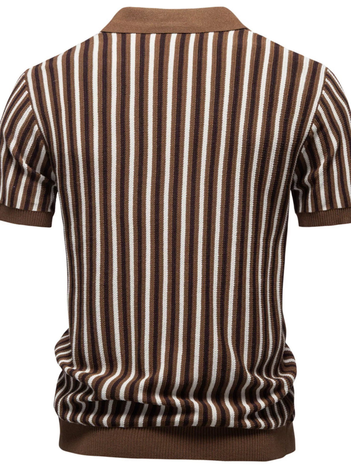 Men's Striped Short Sleeve Polo Shirt - Light Blue