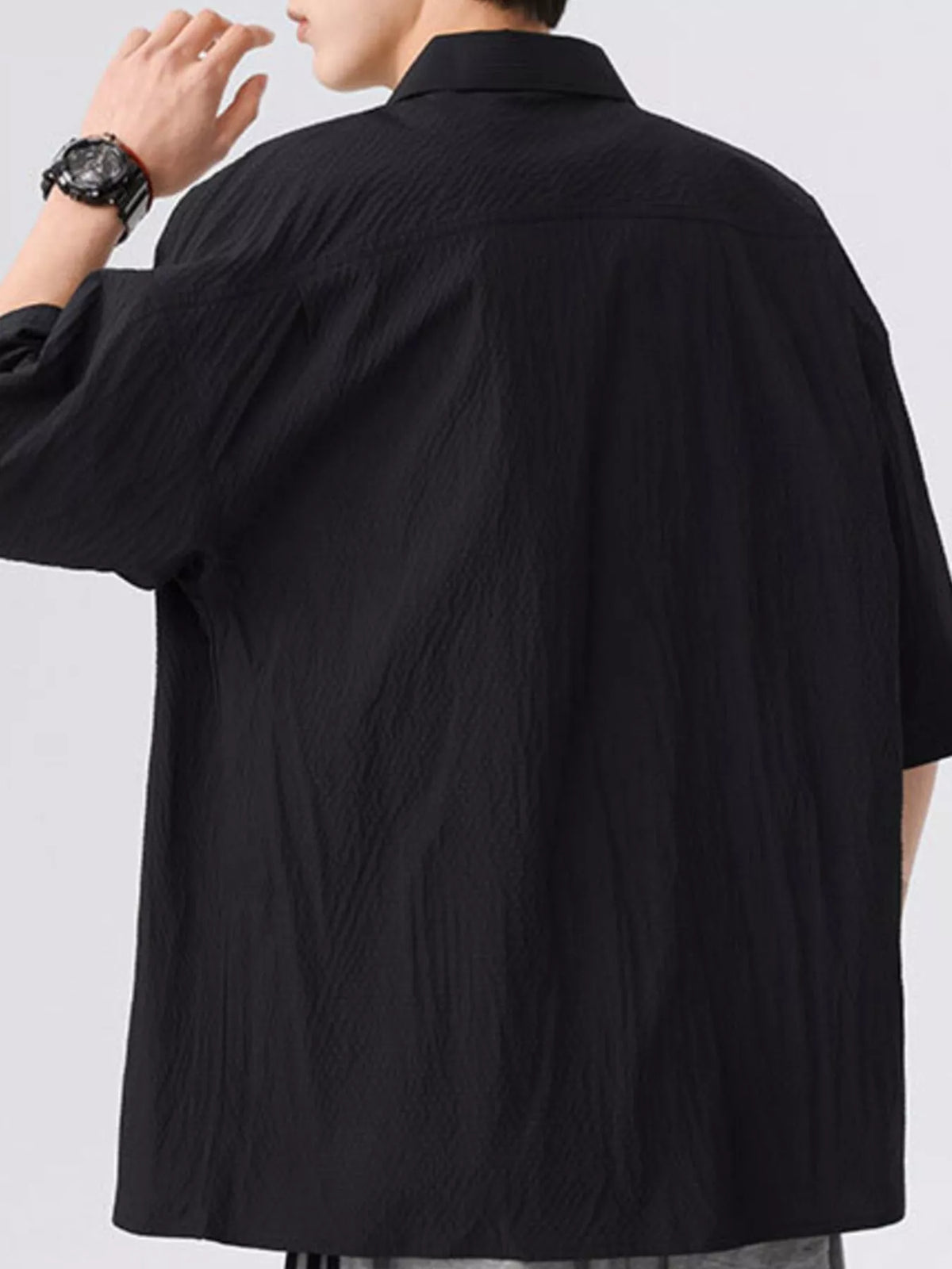 Men's Textured Short Sleeve Shirt | DCDesigns