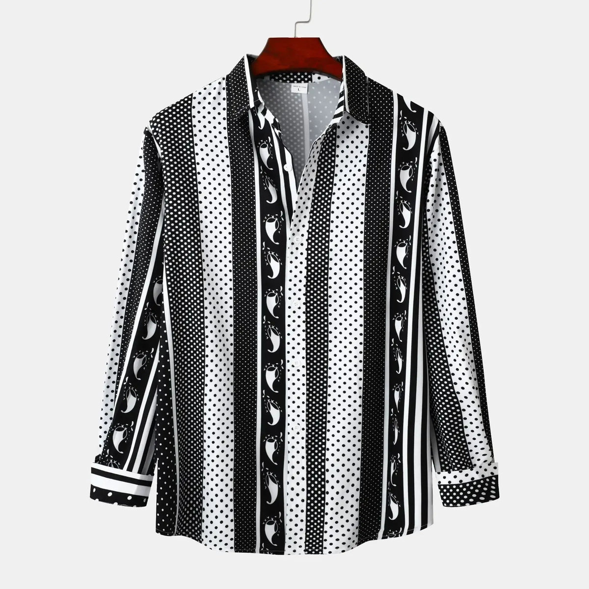 Men's Striped Long Sleeve Casual Shirt | DCDesigns