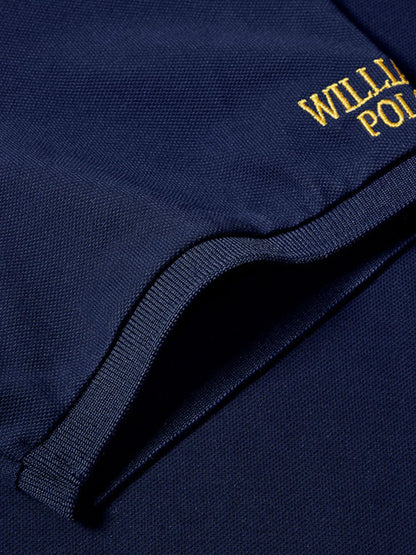 Men's Collared Neck Short Sleeve Polo Shirt - Navy