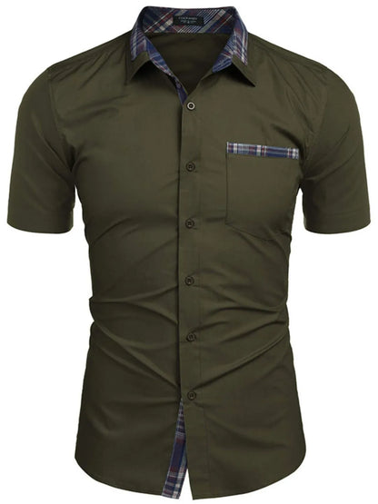 Men's Button-Up Short Sleeve Shirt | DCDesigns