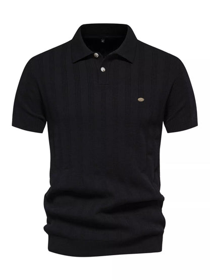 Men's Short Sleeve Knit Polo Shirt - Khaki