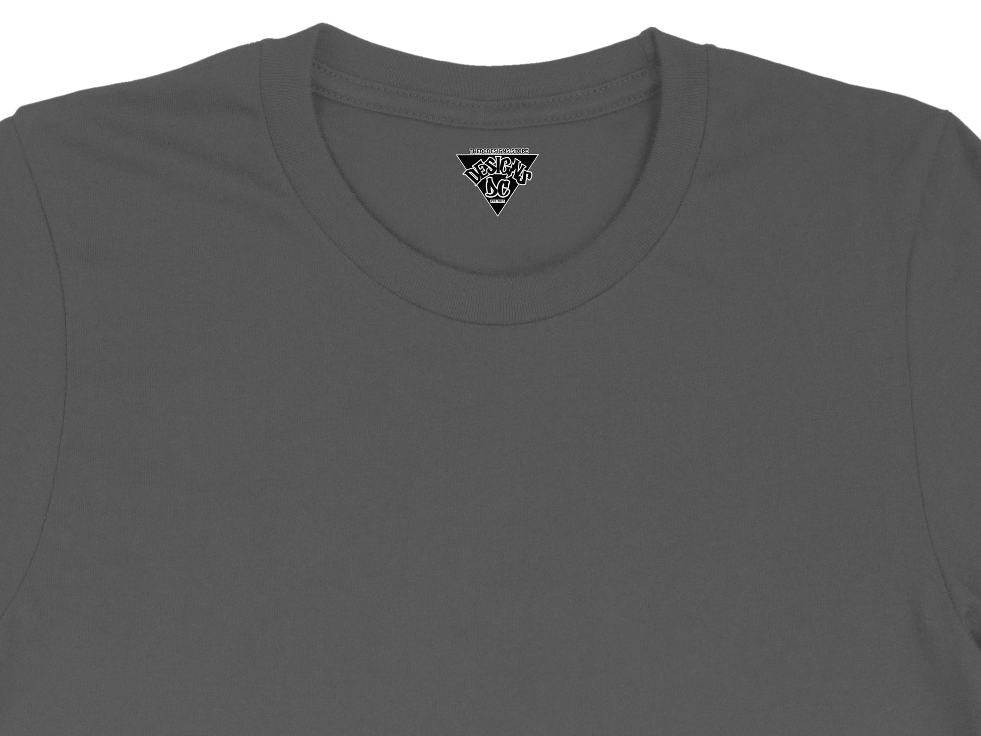 Dark Gray Crew Neck Casual Short Sleeve Shirt