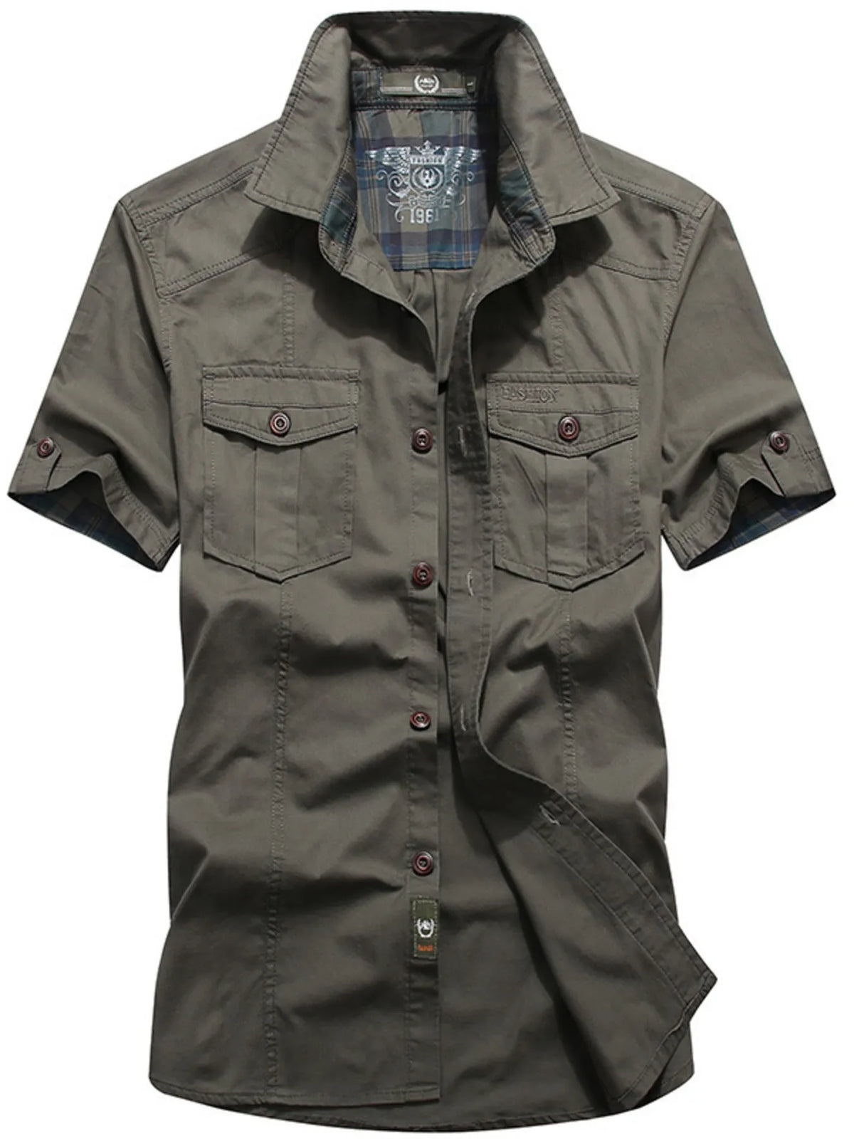 Men's Casual Short Sleeve Cargo Shirt | DCDesigns