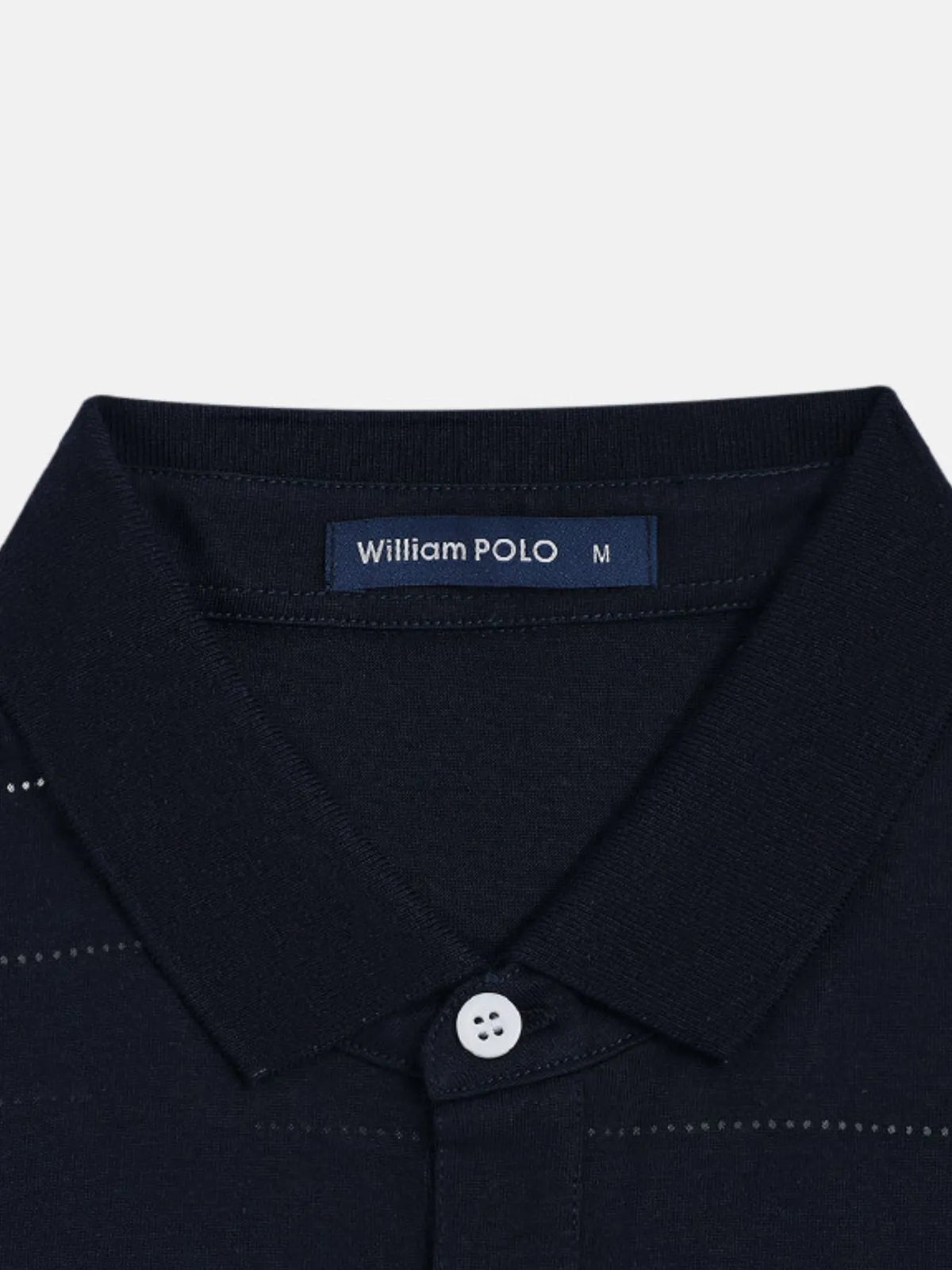 Men's Striped Short Sleeve Polo Shirt - Navy