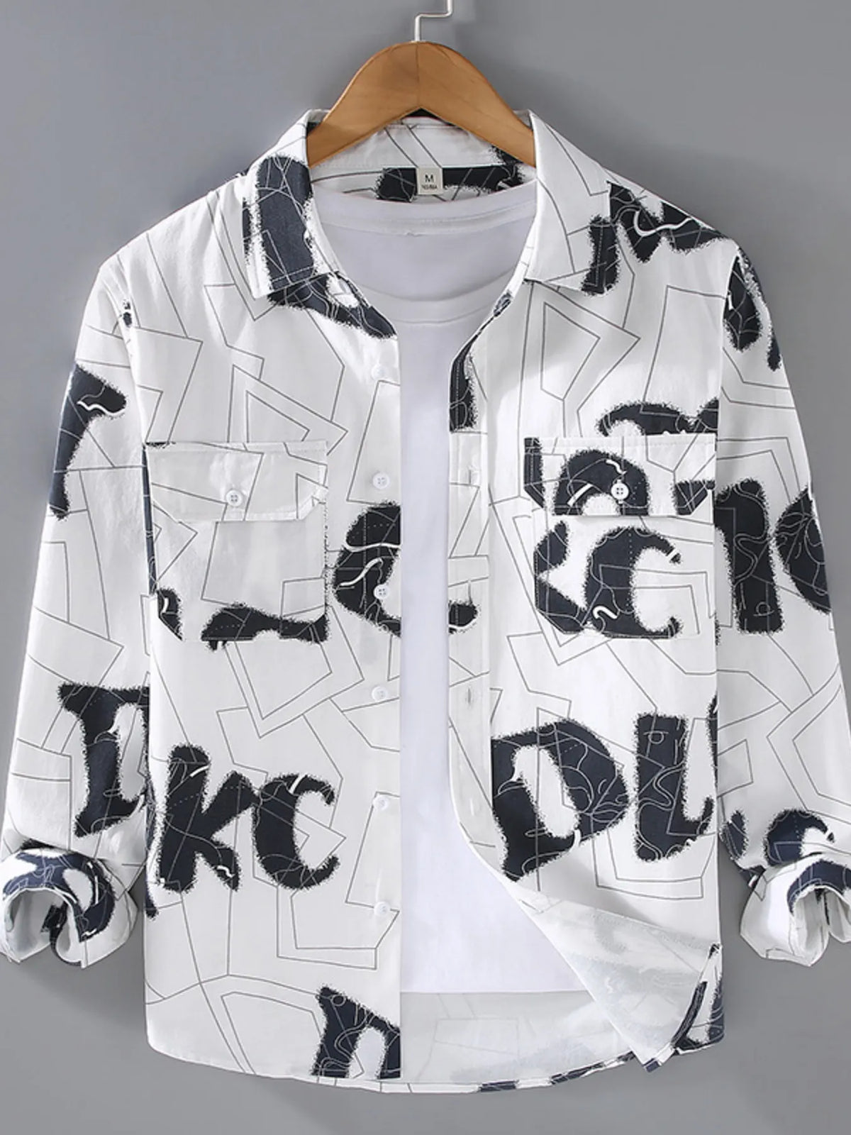 Men's Printed Button-Up Shirt | DCDesigns