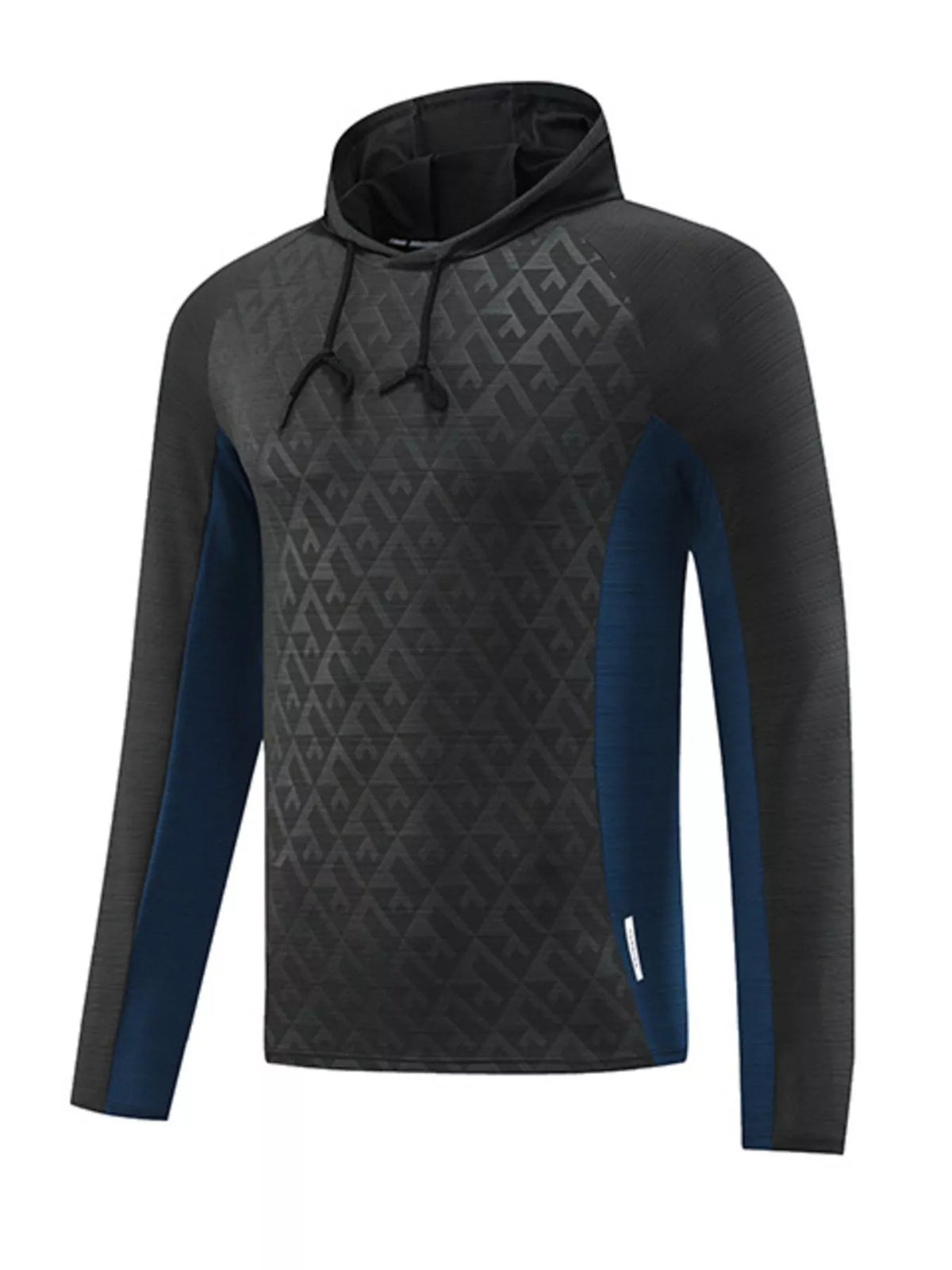 Men's Plus Size Raglan Sleeve Athletic Fit Hoodie - DCDesigns mens casual hoodie product view