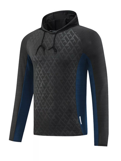 Men's Plus Size Raglan Sleeve Athletic Fit Hoodie - DCDesigns mens casual hoodie product view