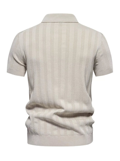 Men's Short Sleeve Knit Polo Shirt - Khaki