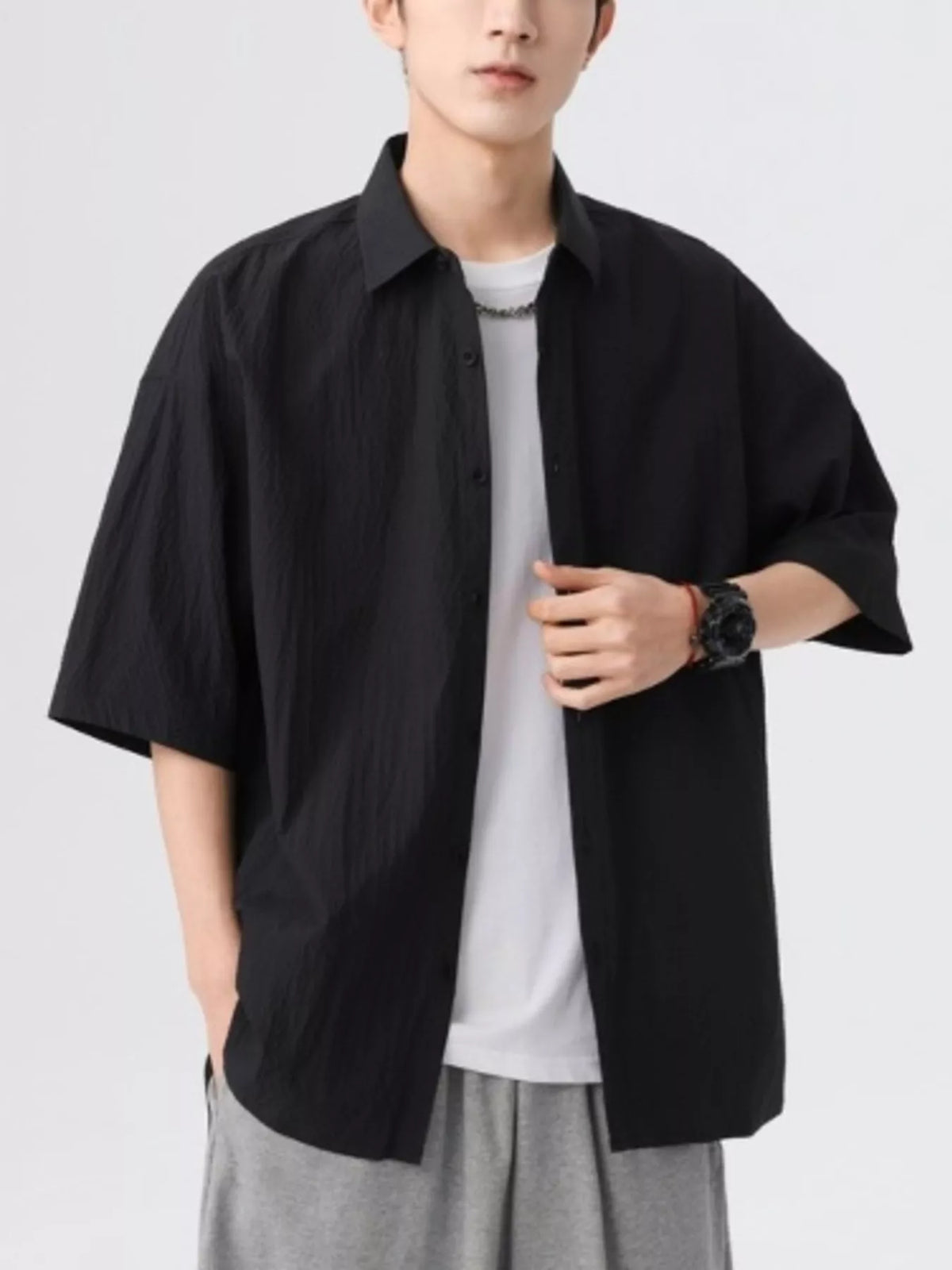 Men's Textured Short Sleeve Shirt | DCDesigns